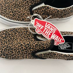 Leopard Slip On Vans Size Youth 4.5
