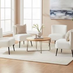 🪑 4-Pc Fran Slipper Chair Set — Retail $1,320 ➡ Now Only $660 (50% Off)! 🔥 