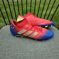 Adidas Nemesis 18.3 Messi Fg Soccer Cleats Boots Red Blue Yellow Predator. Men's size 10.5