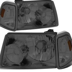 01-11 Ford Ranger Smoke Clear Reflector Headlights Corner Lights 