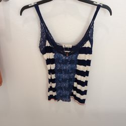 Blue And White Tank Top