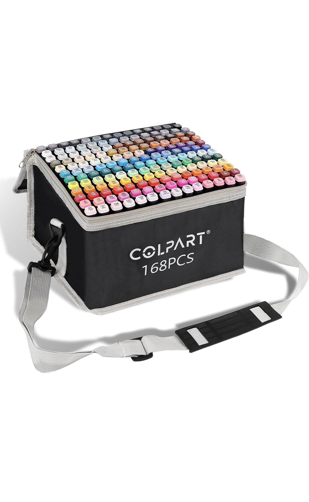 168 Color Alcohol Dual Tip Art Markers for Kids-Marker Pens with Pen Holder and Carry Bag for Adult Coloring, sketching & Painting