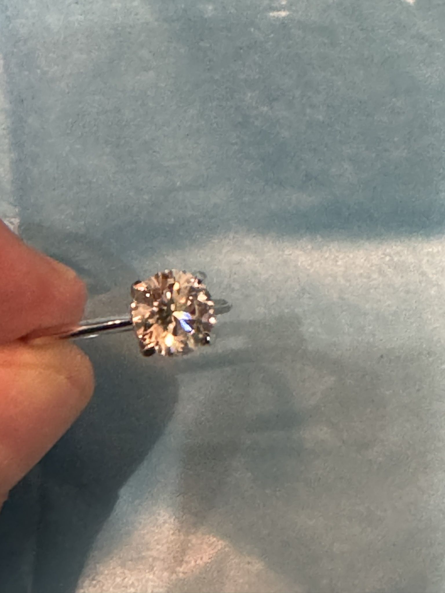 1.53 Carat Round Brilliant Diamond Gold Ring IGI