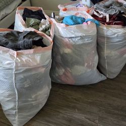5 Bags Of Used Girl Clothes