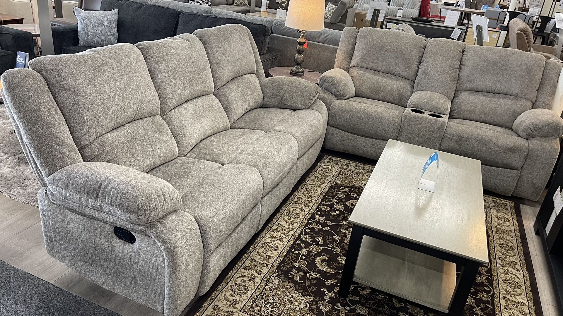 2-Pc Reclining Sofa And Loveseat 