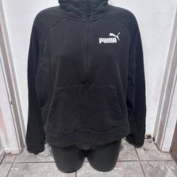 Black Crop Puma Sweatshirt