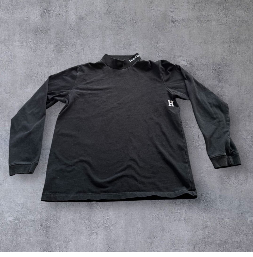 The Hundreds Black Mock Neck Sweatshirt Long Sleeve Shirt Mens Large Streetwear Y2K