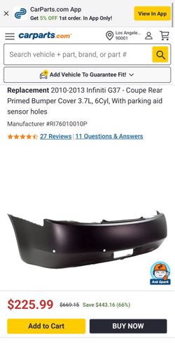 G37 Bumper