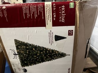 6.5’ Fake Christmas Tree And A Bunch Of Decorations