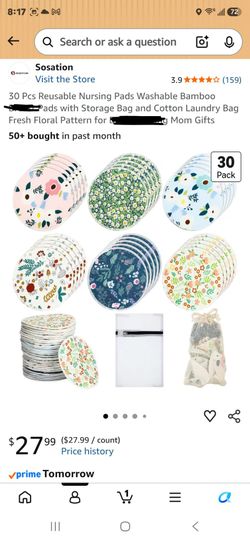 Reusable Bamboo Pads - 28 Count