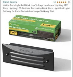 Lot of 3 LED Deck Lights (Full Bricks) Low Voltage Landscape Lighting 12V