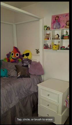 Twin canopy bed set
