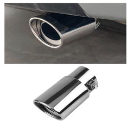 Stainless Steel Car Exhaust Tip 2.5" Inlet 3.3" Outlet Chrome Bolt-On Straight
