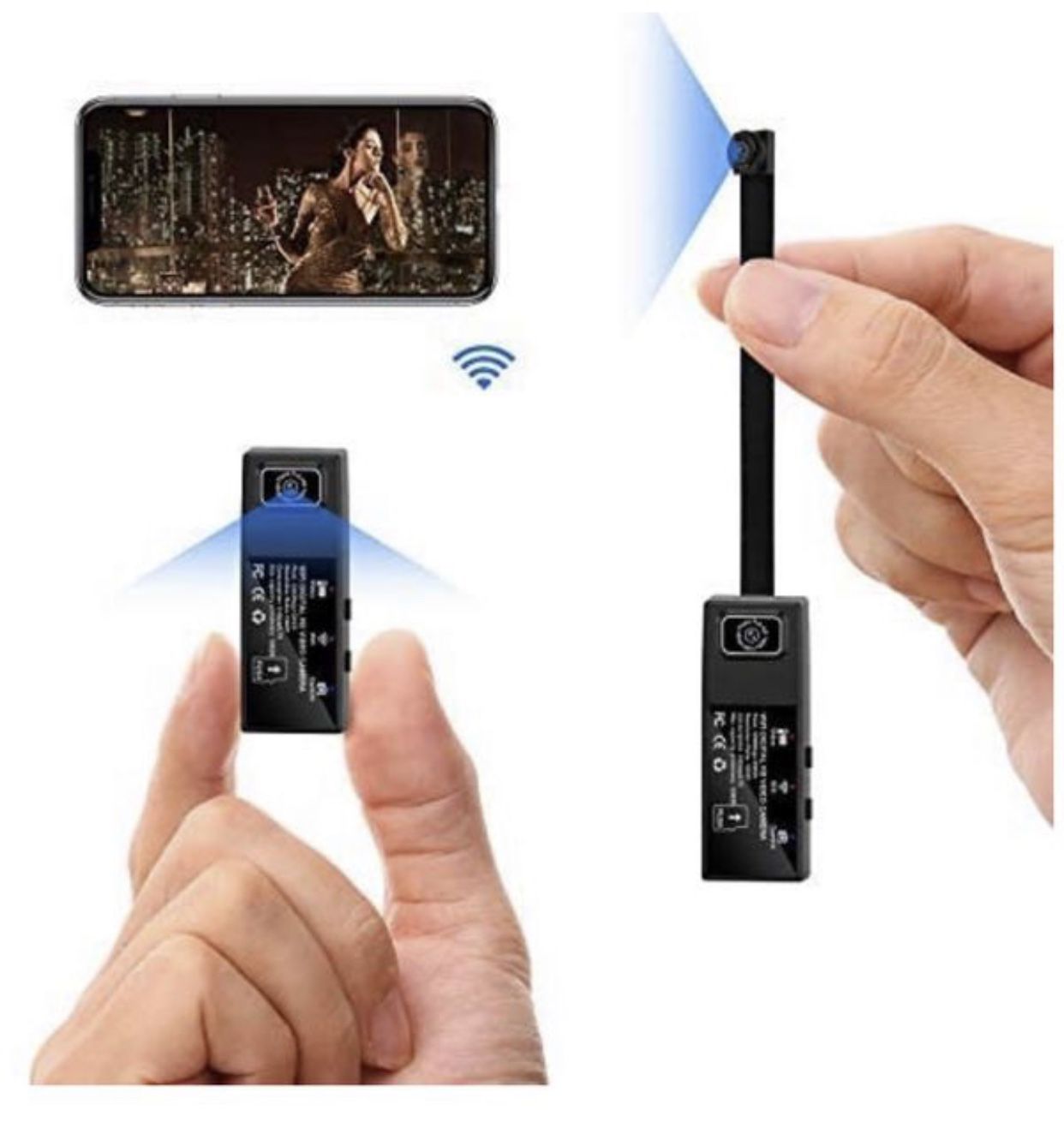 Camera Cam, DIY Mini Camera Wi-Fi HD 1080P Wireless Security Nanny Cam for iPhone/Mac/And