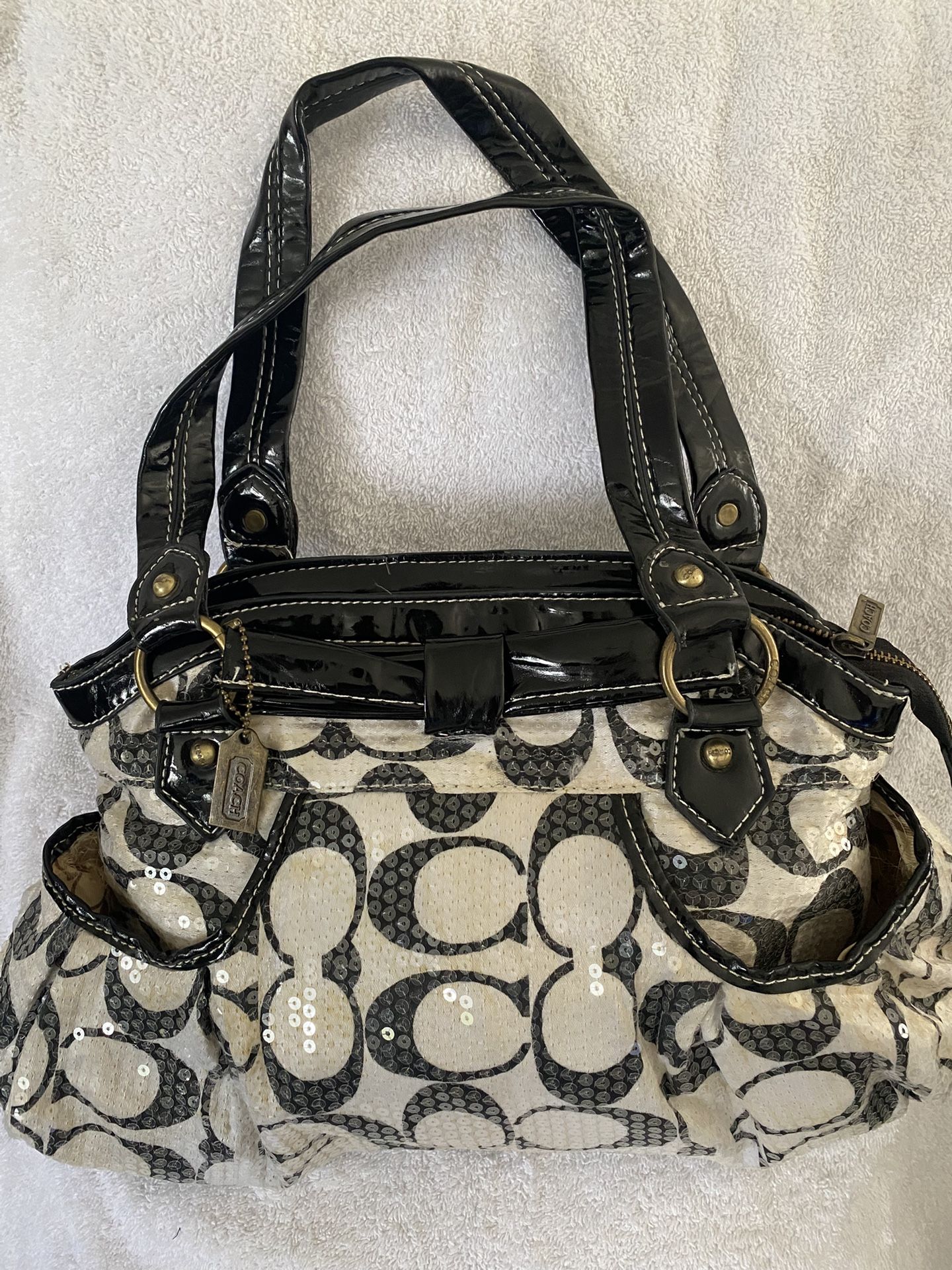 Coach Purse Black and White