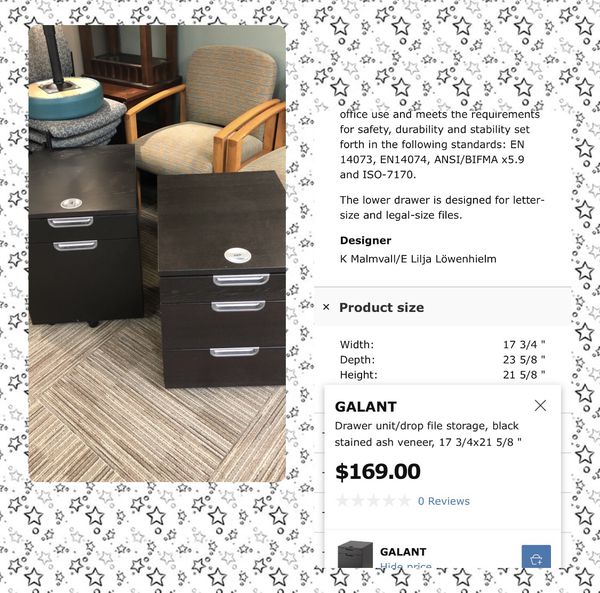 Ikea Galant File Cabinet And Drawer Unit For Sale In Portland Or