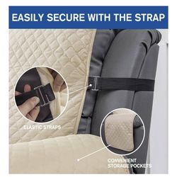 XINEAGE Water Resistant Recliner Cover, Nonslip Recliner Chair Covers for Reclining Chair with Pockets, Quilted Thick Recliner Slipcovers for Pets and