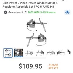 S10/Sonoma Window Motor & Regulator Driver And Passenger 