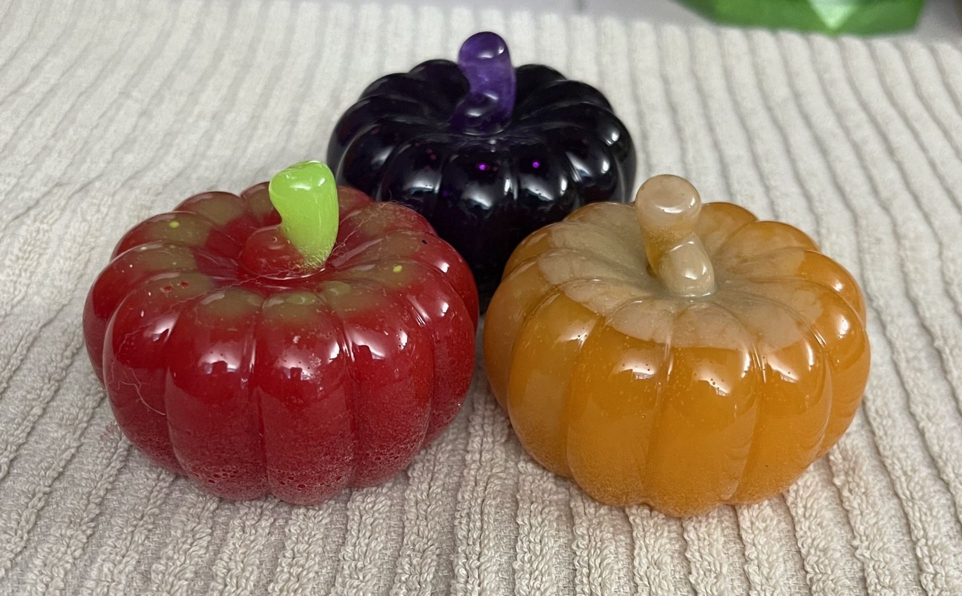 Pumpkins Resin 3inches Wide 1 1/2 Inches Tall