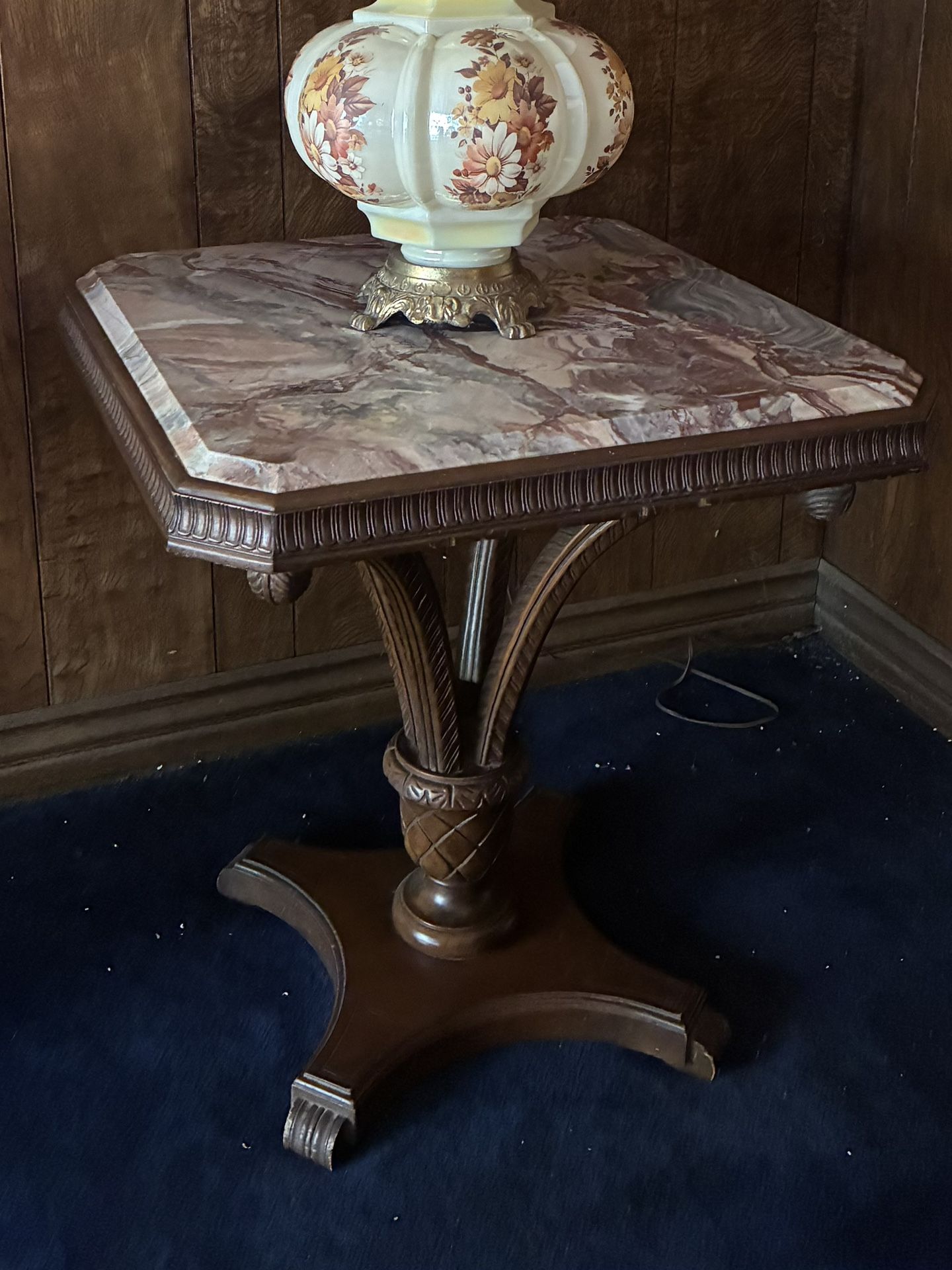 2 Vintage Marble topped side table