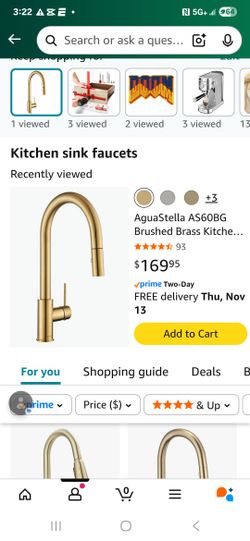 Brushed Gold kitchen FAUCET