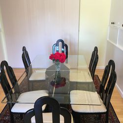 Granite & Glass Top Dinning table