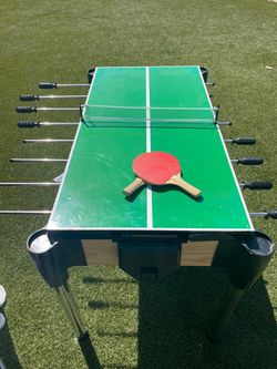 Multi-Game Foosball and Ping Pong Table