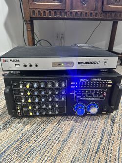 Professional Karaoke Setup. Bestmedia BM-3000 Interface Plus A DTECH 3200 600w Mixer/PA