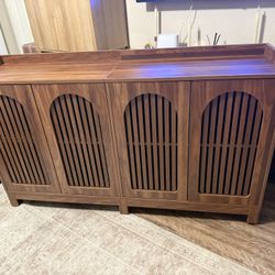 NEW Wood Buffet Cabinet!! 57in W x 13.75in D x 34in H