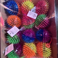Light Up Spikey Bouncy Balls 🪩🧡💛🩵
