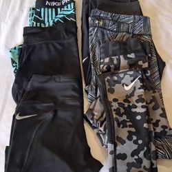 Women’s Athletic Leggings Bundle – Nike Pro & Under Armour (Size S/M)
