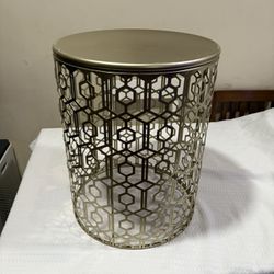 Metal Accent Round Night Stand