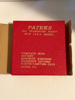 Rare Vintage 1962 Pateks 2 Transistor Boys Radio Model 711 - Tested & Working⁠