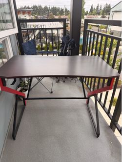 Gaming Desk and Racing-Style Office Chair Set