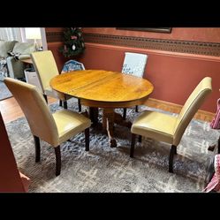 Solid Wood Antique Claw Foot Dining Table 