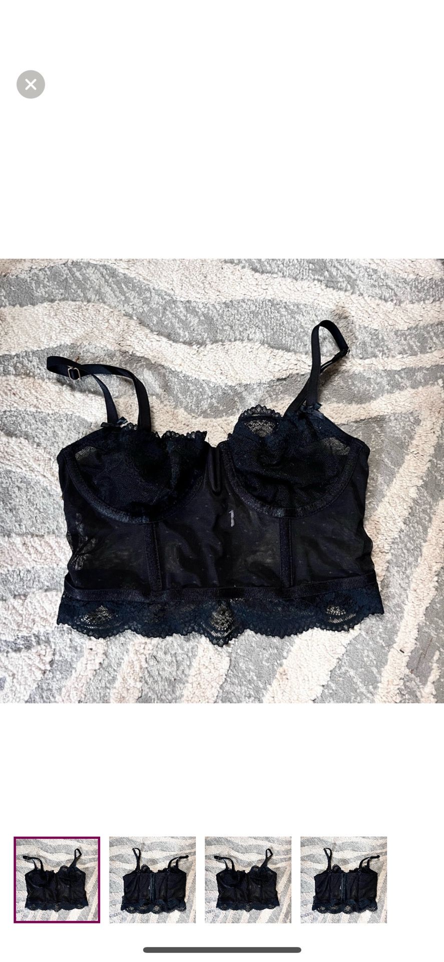Urban Outfitters Out From Under Black Lace Bustier Corset Tank Top
