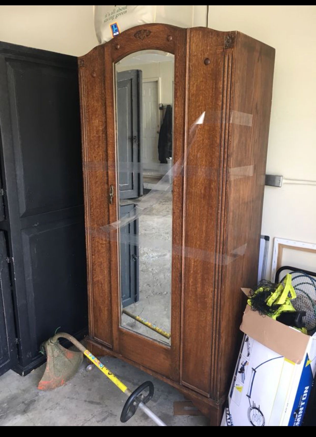 Antique English Armoire with mirror