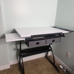 Studio Designs Core Craft Center – Adjustable Drafting & Art Table (White/Gray)