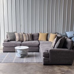 Cindy Crawford Grey Sectional Sofa