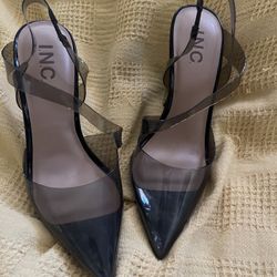 I.N.C Size 6 1/2 Clear Heels