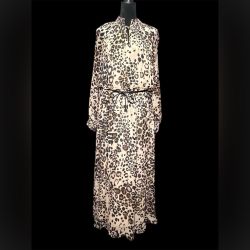Marc Cain Leopard Print Maxi Dress
