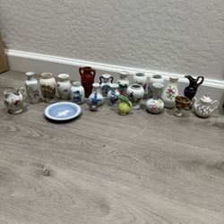 Collection Of Miniature Bud Vases And More
