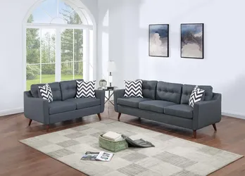 Brand New Grey Sofa & Loveseat (Pillows Included)
