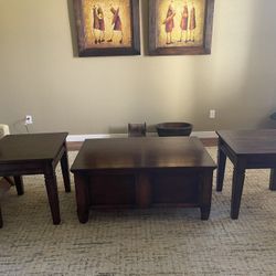 Coffee Table And Two Side Tables 