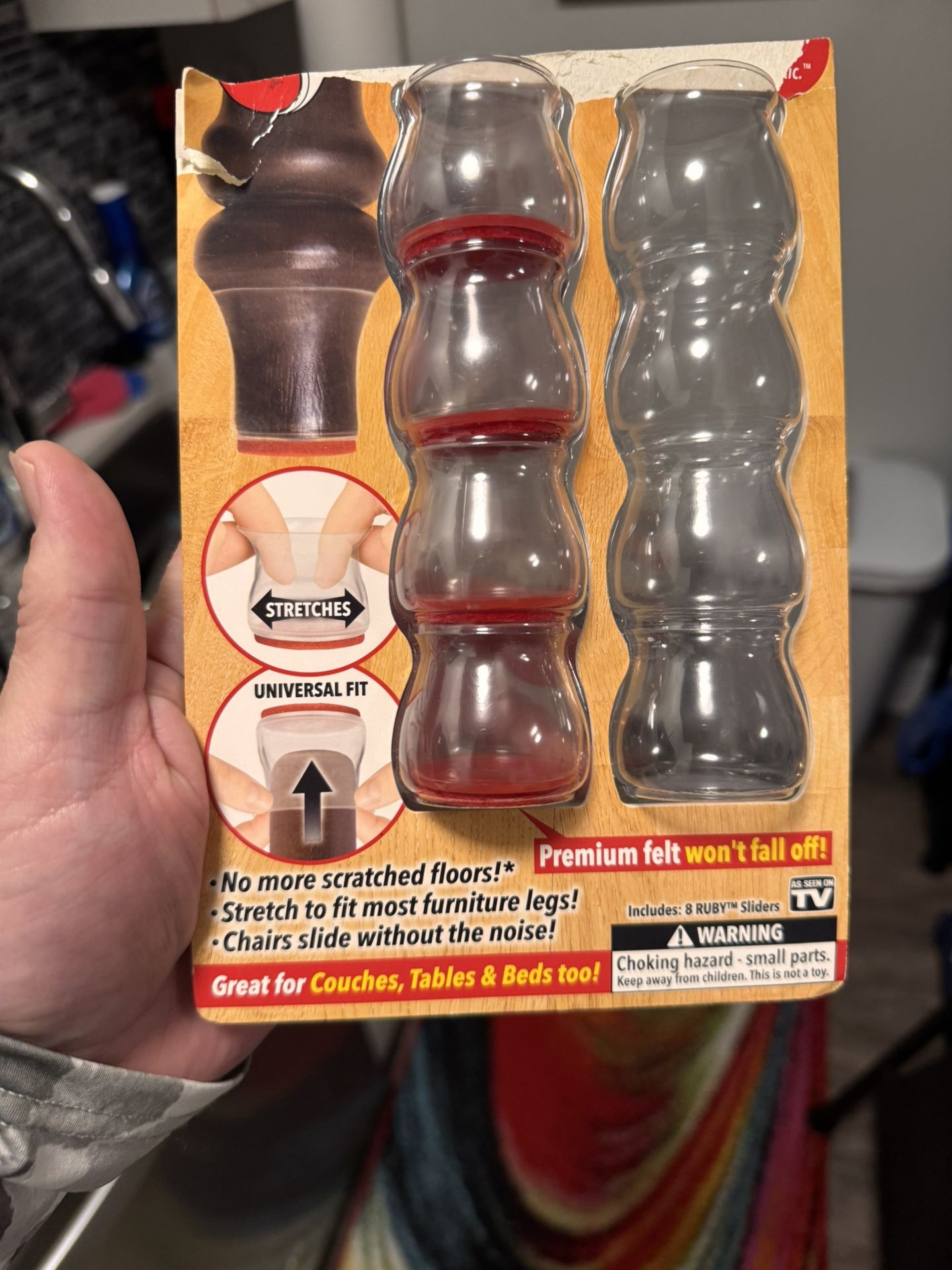 4 Instead Of 8 Pop On Non Skid Feet For Chairs