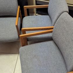 Lot Of Three Chairs With Armrest