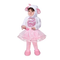 Baby Girls Pink Lamb Costume