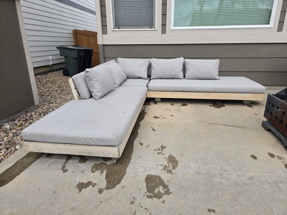 Article Lubek Beach Sand Low Corner Sectional - Great Condition- Delivery Available