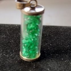 Silver N It's  Filled With Real Emeralds