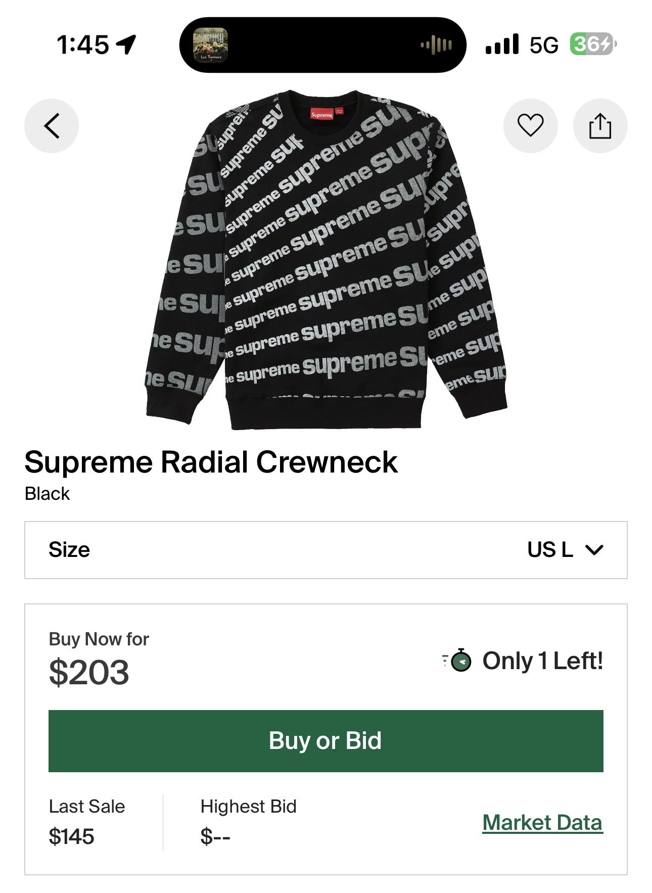 Supreme Radial Crewneck